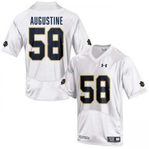 Mens Matty Augustine White Notre Dame Fighting Irish #58 College Football Player Jerseys 314081-601