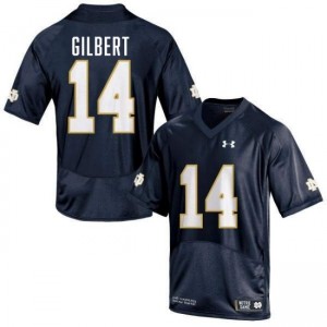 Men Micah Gilbert Navy Notre Dame Fighting Irish #14 College Football Alumni Jerseys 797571-113