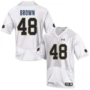 Men Mickey Brown White Notre Dame Fighting Irish #48 College Football 2025-26 Jersey 924839-891