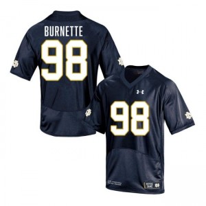 Men's Noah Burnette Navy Notre Dame Fighting Irish #98 College Football 2025 Jerseys 787753-476