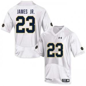 Men's Nolan James Jr. White Notre Dame Fighting Irish #23 College Football Stitched Jerseys 452757-501