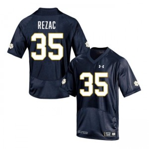 Men Teddy Rezac Navy Notre Dame Fighting Irish #35 College Football Embroidery Jerseys 759064-932