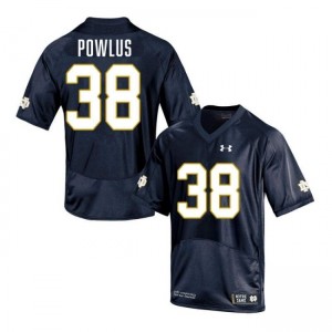 Mens Tommy Powlus Navy Notre Dame Fighting Irish #38 College Football Alumni Jersey 392085-266