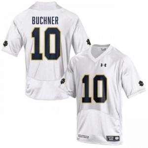 Men Tyler Buchner White Notre Dame Fighting Irish #10 College Football Replica Jersey 754422-793