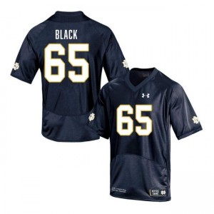 Men's Will Black Navy Notre Dame Fighting Irish #65 College Football University Jersey 313504-480
