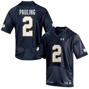 Mens Will Pauling Navy Notre Dame Fighting Irish #2 College Football Embroidery Jerseys 762792-878