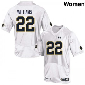 Women Aneyas Williams White Notre Dame Fighting Irish #22 College Football 2025 Jersey 586823-721