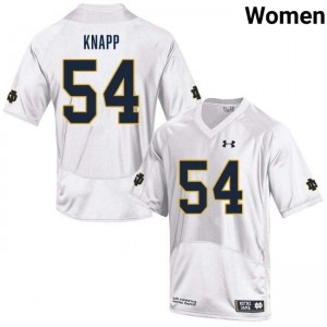 Women Anthonie Knapp White Notre Dame Fighting Irish #54 College Football Stitched Jerseys 877045-950