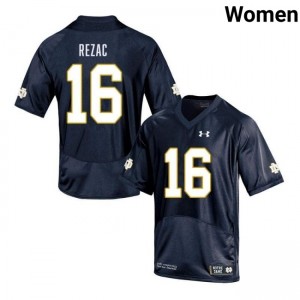 Womens Anthony Rezac Navy Notre Dame Fighting Irish #16 College Football University Jerseys 964230-442