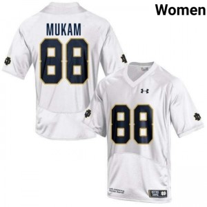 Women's Armel Mukam White Notre Dame Fighting Irish #88 College Football 2025 Jersey 556510-756