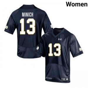 Women's Ben Minich Navy Notre Dame Fighting Irish #13 College Football 2025-26 Jerseys 744156-662