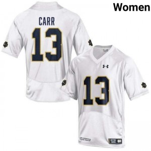 Women CJ Carr White Notre Dame Fighting Irish #13 College Football 2025 Jerseys 398938-804