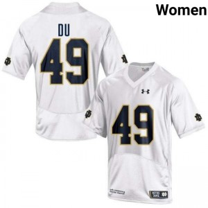 Women's Charles Du White Notre Dame Fighting Irish #49 College Football NCAA Jersey 646523-286