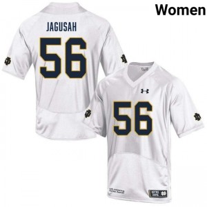 Women's Charles Jagusah White Notre Dame Fighting Irish #56 College Football Player Jerseys 324729-323