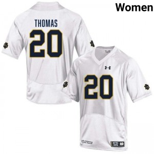 Womens Cree Thomas White Notre Dame Fighting Irish #20 College Football Player Jerseys 792197-423