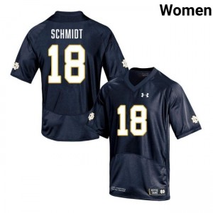 Women Erik Schmidt Navy Notre Dame Fighting Irish #18 College Football Game Jerseys 427952-735