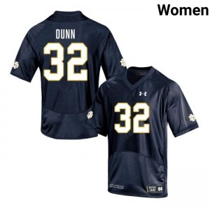 Women Isaiah Dunn Navy Notre Dame Fighting Irish #32 College Football Alumni Jerseys 112980-363