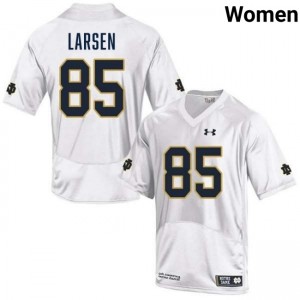 Women's Jack Larsen White Notre Dame Fighting Irish #85 College Football 2025-26 Jersey 405543-750