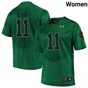 Women Jadon Blair Green Notre Dame Fighting Irish #11 College Football Official Jerseys 359254-666