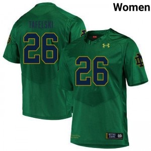 Womens Jake Tafelski Green Notre Dame Fighting Irish #26 College Football 2025-26 Jerseys 977428-535