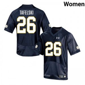 Women Jake Tafelski Navy Notre Dame Fighting Irish #26 College Football 2025 Jerseys 177959-862