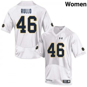Women Jerry Rullo White Notre Dame Fighting Irish #46 College Football Alumni Jersey 500583-870