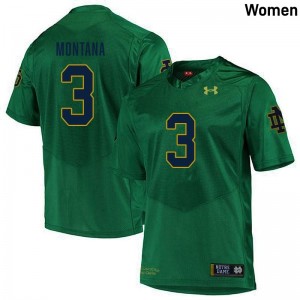 Women's Joe Montana Green Notre Dame Fighting Irish #3 College Football 2025-26 Jerseys 465853-848