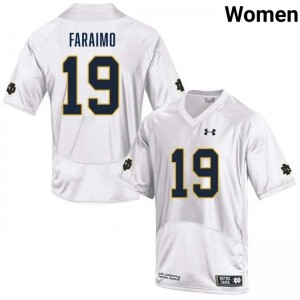 Women's Madden Faraimo White Notre Dame Fighting Irish #19 College Football Stitched Jersey 597992-710