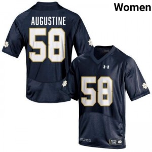 Women Matty Augustine Navy Notre Dame Fighting Irish #58 College Football Alumni Jersey 465607-616