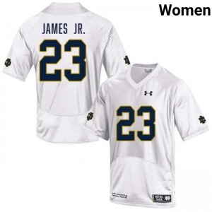 Women Nolan James Jr. White Notre Dame Fighting Irish #23 College Football Alumni Jersey 372486-498