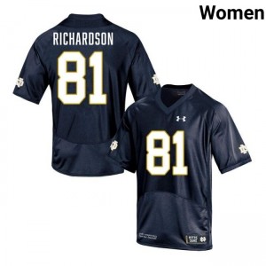 Women's Scrap Richardson Navy Notre Dame Fighting Irish #81 College Football Official Jersey 748412-376