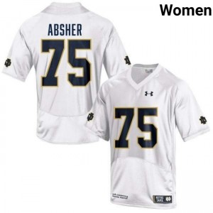 Women Sullivan Absher White Notre Dame Fighting Irish #75 College Football Limited Jerseys 338580-181