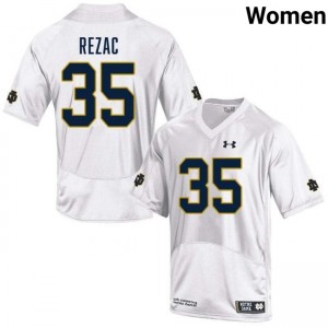 Womens Teddy Rezac White Notre Dame Fighting Irish #35 College Football 2025 Jerseys 114683-216