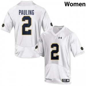 Womens Will Pauling White Notre Dame Fighting Irish #2 College Football 2025-26 Jerseys 645840-489