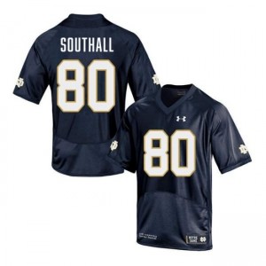 Men's Xavier Southall Navy Notre Dame Fighting Irish #80 College Football Replica Jerseys 811011-380