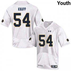Youth Anthonie Knapp White Notre Dame Fighting Irish #54 College Football NCAA Jersey 747905-776