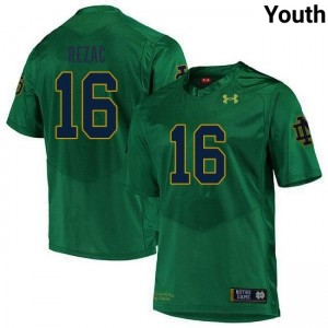 Youth Anthony Rezac Green Notre Dame Fighting Irish #16 College Football Limited Jersey 686969-833