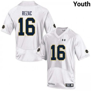 Youth Anthony Rezac White Notre Dame Fighting Irish #16 College Football 2025 Jersey 905685-102