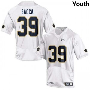 Youth Anthony Sacca White Notre Dame Fighting Irish #39 College Football Player Jerseys 483609-469