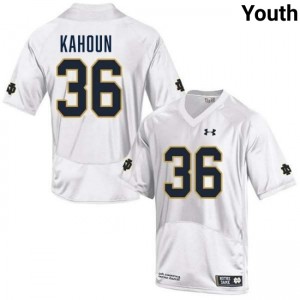 Youth Bodie Kahoun White Notre Dame Fighting Irish #36 College Football Stitched Jersey 176594-905