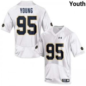 Youth Bryce Young White Notre Dame Fighting Irish #95 College Football Stitched Jersey 822114-842