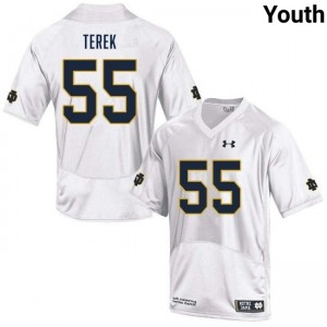 Youth Chris Terek White Notre Dame Fighting Irish #55 College Football Player Jerseys 599973-371