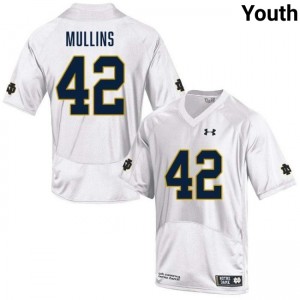 Youth Cole Mullins White Notre Dame Fighting Irish #42 College Football Limited Jerseys 770502-999