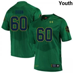 Youth Davion Dixon Green Notre Dame Fighting Irish #60 College Football 2025-26 Jerseys 222523-513
