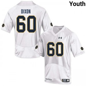 Youth Davion Dixon White Notre Dame Fighting Irish #60 College Football 2025-26 Jerseys 891900-783