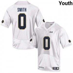 Youth DeVonta Smith White Notre Dame Fighting Irish #0 College Football Stitched Jerseys 791361-542