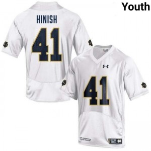 Youth Donovan Hinish White Notre Dame Fighting Irish #41 College Football Player Jerseys 413570-319