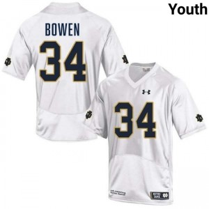 Youth Drayk Bowen White Notre Dame Fighting Irish #34 College Football Alumni Jersey 823944-210