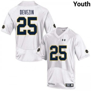 Youth Dylan Devezin White Notre Dame Fighting Irish #25 College Football Limited Jerseys 979087-830