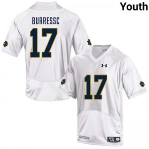 Youth Elijah Burress White Notre Dame Fighting Irish #17 College Football Limited Jerseys 216610-888